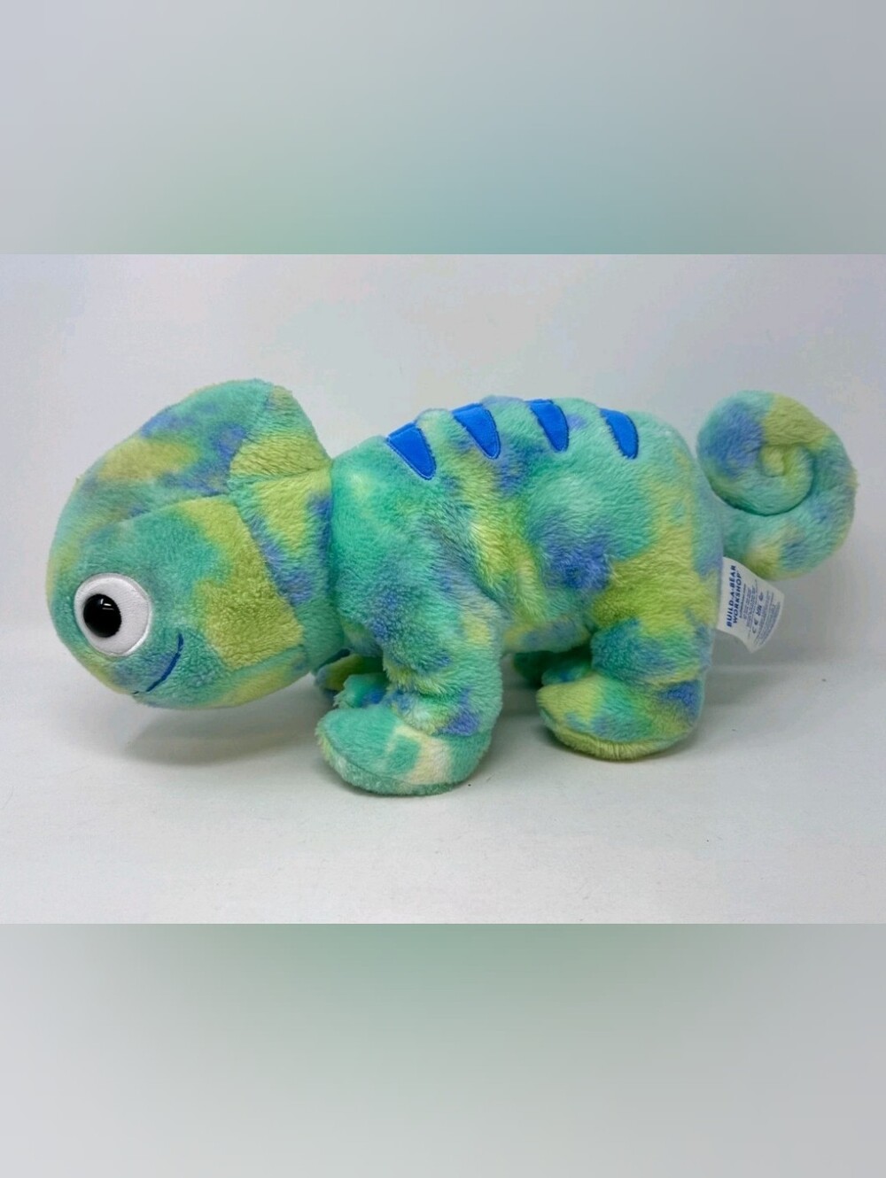 Build A Bear Tie Dye Chameleon Plush Stuffed Animal  Lizard Fluffy Cute 15" BAB